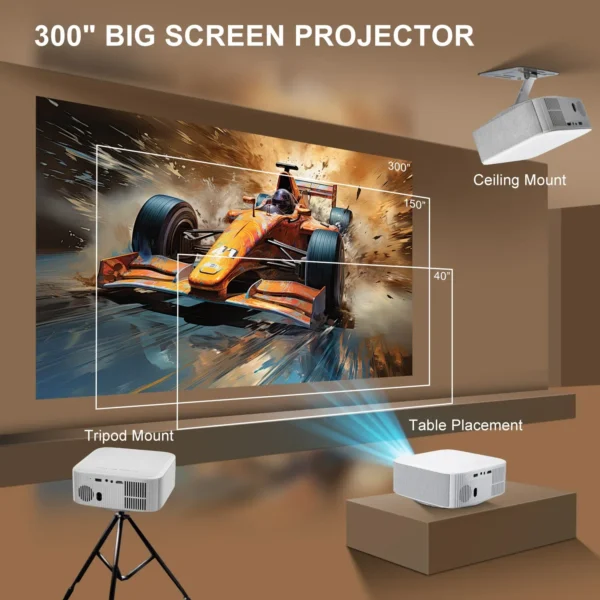 SALANGE P92 MAX Projetor Inteligente Android Netflix Oficialmente Licenciado HD 1080P BT5.2 WiFi 12000L Elec Focus Auto Keyston 4K Filme - Imagem 6