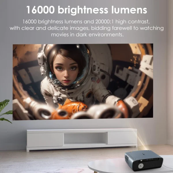 CAIWEI S7+ 1080P Full HD 4K Suporte Projetor Foco Automático Android 14 Home Cinema Vídeo Theater Projetores Inteligentes Portáteis para Exteriores - Imagem 2