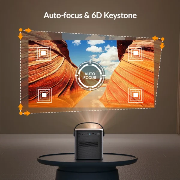 BYINTEK 4K 1080P Projetor U80 Max 3D Cinema Android 11.0 WiFi Mini Projetor DLP de vídeo portátil para home theater com bateria - Imagem 6