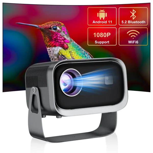 Projetor LED Salange-Mini, P28B, P28A, 8K Full HD, WiFi, 8000 Lumens, Android 9, Suporte 1080P, Vídeo caseiro para filme ao ar livre - Imagem 2