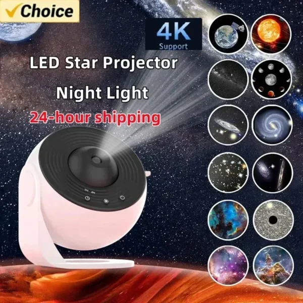 New Star Projector Galaxy Light 13 em 1 Planetário 360 ° Rotativa Aurora Night Light Lâmpada para Quarto Céu Estrelado Crianças Presente Adulto - Imagem 5