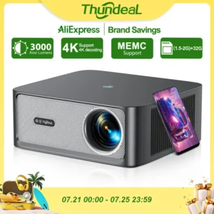 ThundeaL 3000Ansi 4K Projetor Full HD TD98Pro 2G 32G Home Theater WiFi Android Portátil Samrt TV Cinema TD98 Pro Beam Projetor projetor 4k projetor portátil projetor 4k portátil placa de vídeo projetor android tv box