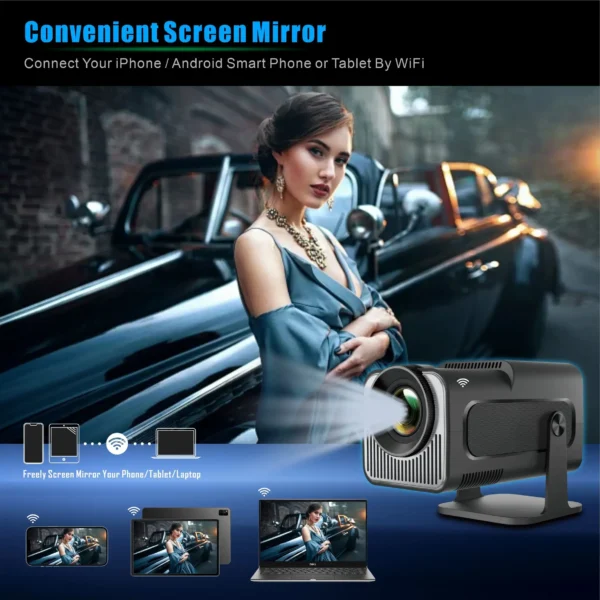 Salange HY320 MINI Android 11.0 Projetor LED Beamer Home Cinema 300ANSI 720P WIFI Smart TV HD 1080P 4K Filme Enviar do Brasil - Imagem 4