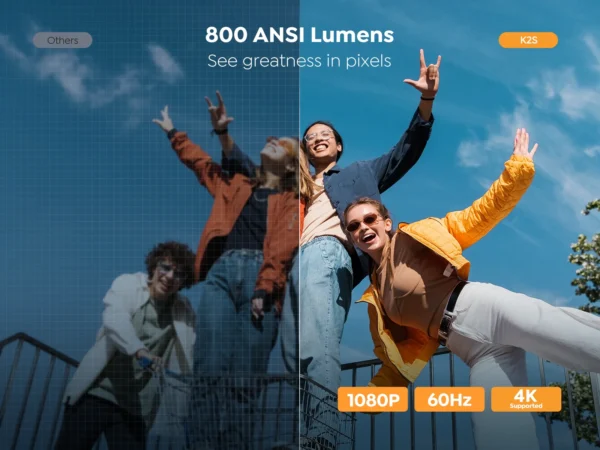 Yaber k2s fhd 1080p projetor bluetooth wifi projetor dolby áudio jbl som 800 ansi lumens nfc foco automático 4k suporte - Imagem 5