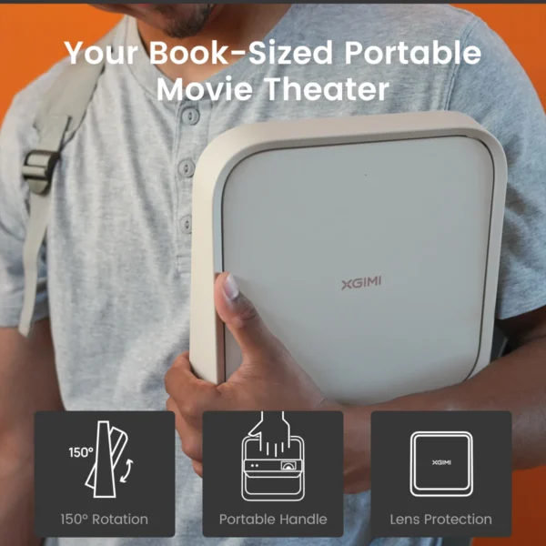 Frete Grátis no Brasil e Envio Rápido, HOT XGIMI Elfin Flip Projetor portátil com suporte 400 ISO Lumens Design compacto e inteligente Projetor LED+Laser DLP 1080p para cinema em casa com Netflix licenciado - Imagem 4