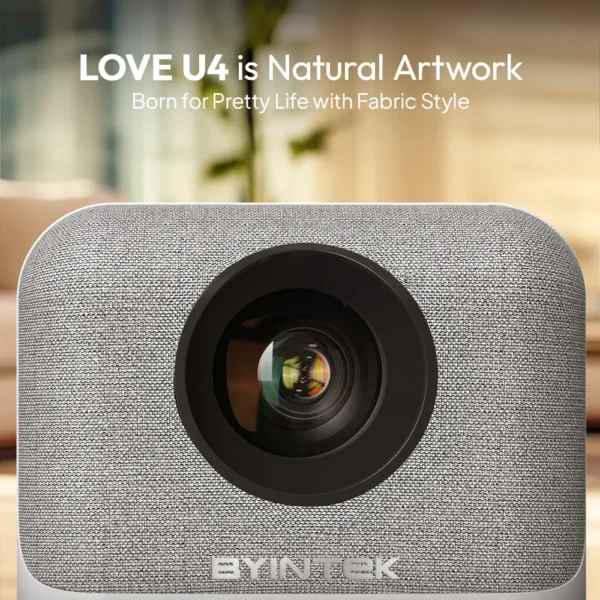 BYINTEK LOVE U4 Smart Mini Projetor de Home Theater 4K 1080P Vídeo Android WIFI para Cinema de Smartphone - Imagem 3