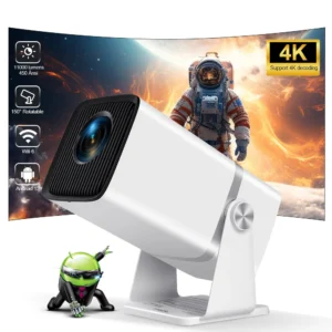 ThundeaL 4K Projetor Full HD FHD TD80W Android WiFi 3D Home Theater TD80 Projetor de feixe portátil Reunião de vídeo Filme PK HY320