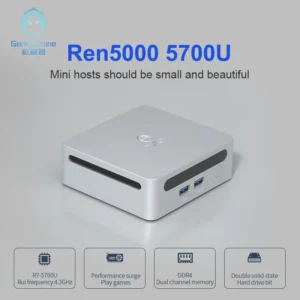 2025 genmachine novo mini pc 5700u windows 11 ryzen suporte windows 11 ddr4 3200mhz amd wifi6 max 64gb computador de jogos diy