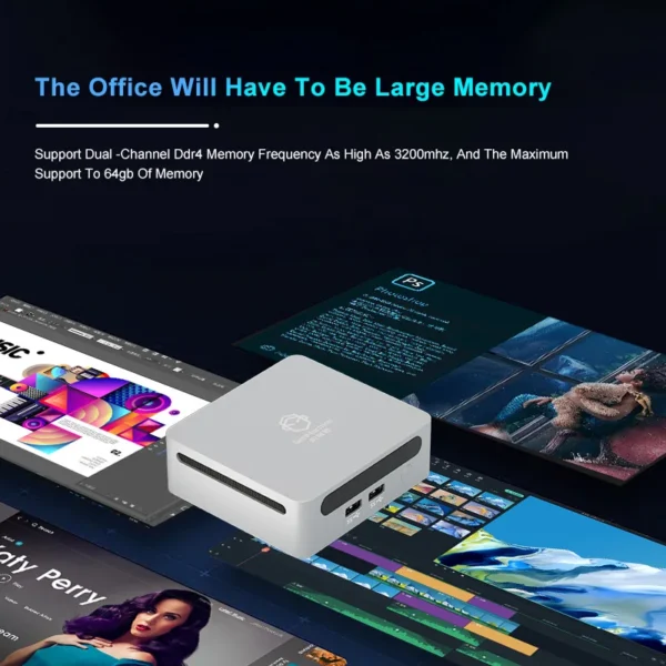 GenMachine AMD Ryzen 7 5800U Windows 11 Ryzen MINI PC DDR4 16/32GB 256/512GB SSD WIFI6 RTL8852, BT5.2 Computador para jogos DIY - Imagem 4