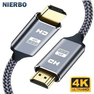 Cabo NIERBO HDMI 2.0 4K para PS4 PS3 Xbox Fire TV Stick Blue Ray Player HDR Ethernet de alta velocidade 4K 60Hz Macho 3FT 6FT 10FT