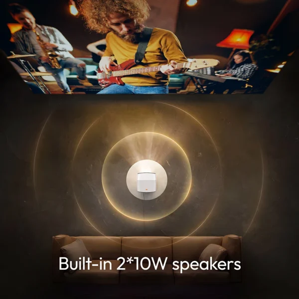 Vevshao a22 projetor full hd 1080p 4k 1000ansi android wifi foco automático 10w * 2 projetor de home theater para vídeo de reunião de escritório - Imagem 6