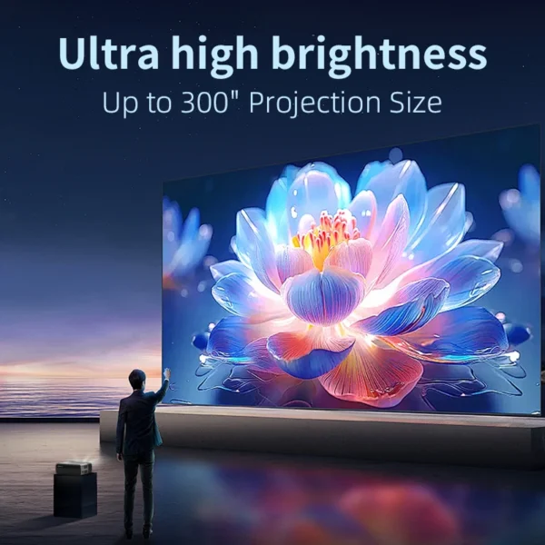CAIWEI A8 Projetor Portátil Full HD 1080P com Google TV 4K Foco Automático Home Theater WiFi 6 Áudio Dolby Projetor Inteligente para Ambientes Externos - Imagem 3