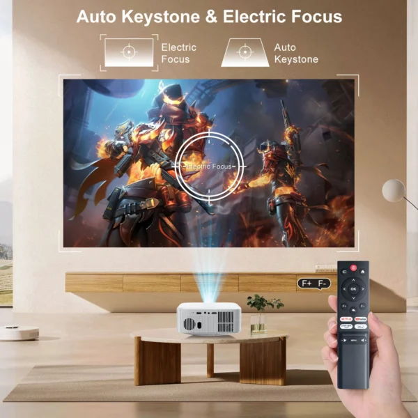 Salange Netflix Oficialmente Licenciado Android 13 P92MAX Projetor Inteligente 4K 1080p Nativo Dual WiFi BT5.2 12000L Elec Focus HD Filme - Imagem 5