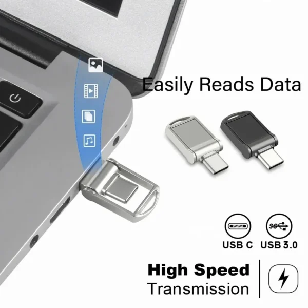 Original tipo c usb flash drives 512gb 1tb pendrive de alta velocidade usb 3.0 pen drive otc 2tb u disco memória vara para xiaomi telefone pc - Imagem 3