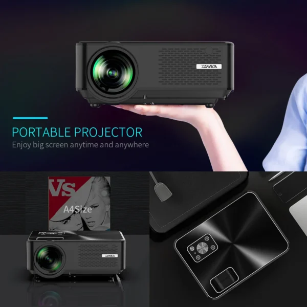 Projetor portátil YABER Y60 com atualização de 5500 Lux Full HD 1080P 200 "compatível com tela, projetor doméstico LCD LED - Imagem 14
