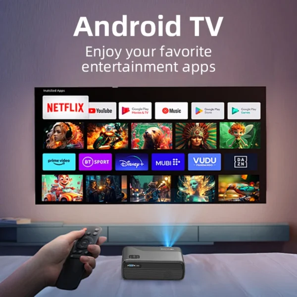 Projetor 4K Full HD 1080P para filmes Android WiFi Projetor de feixe de home theater Projetor de feixe de reunião de filmes de vídeo ao ar livre - Imagem 3