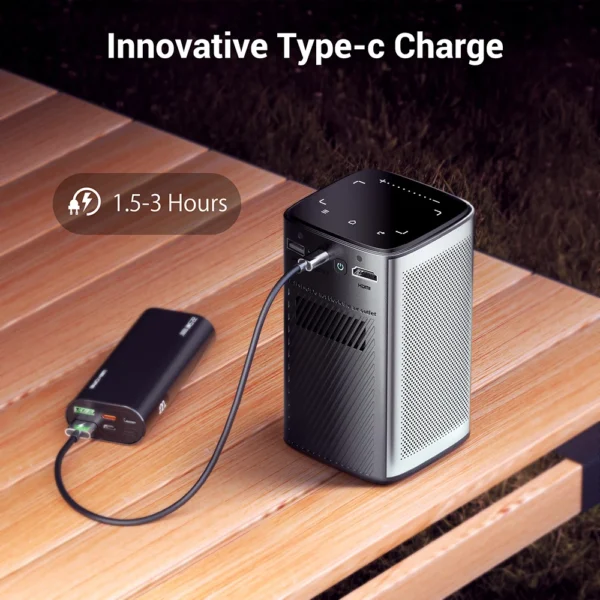 BYINTEK-P70 Mini projetor portátil, 3D, 4K, projetor 4k portátil,DLP, foco automático, Android inteligente, Wi-Fi, LED, 1080P, Home Theater, projetores de vídeo com massa - Imagem 6