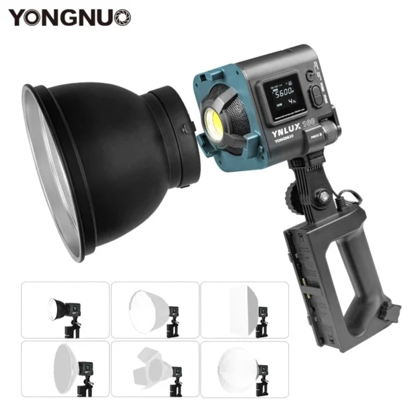 Yongnuo ynlux100 luz de vídeo bicolor 3200k-5600k ajustável leve lâmpada de vídeo portátil para fotografia ao ar livre luz de preenchimento - Imagem 2