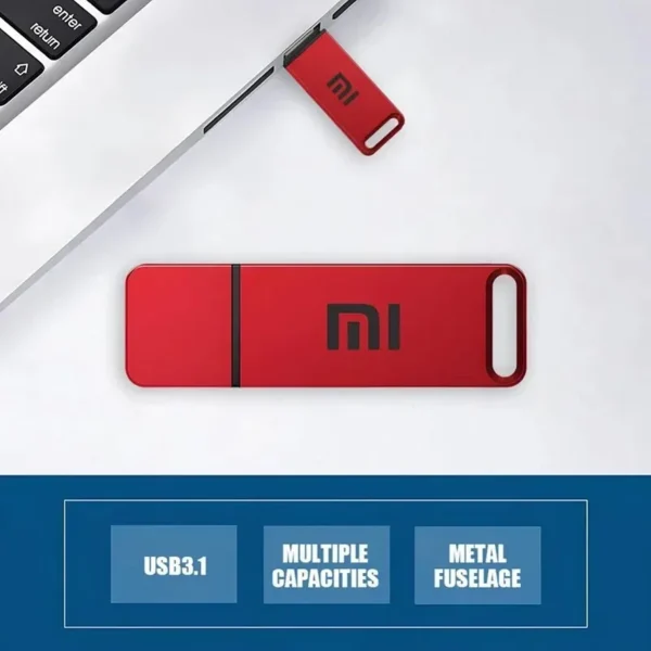 XIAOMI-Pen Drive de Metal Impermeável, Pen Drive de Alta Velocidade, USB 3.1, Memória Tipo C para Computador, Dispositivos de Armazenamento, Original, 2TB, 1TB - Imagem 3