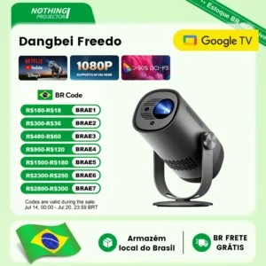 Dangbei Mini Projetor Portátil Inteligente Freedo 1080P DLP 450 ISO Lumens Projetor Com Netflix Para Casa 360 ° Som surround