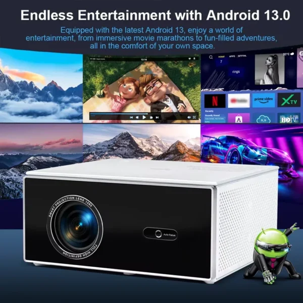 ThundeaL-Projetor de feixe de Home Theater TDA7 para reunião ao ar livre, Full HD 1080P, 2G 32G, Android 13, WiFi 6, 2K, 4K, 1080P,projetor 4k portátil projetor home theater - Imagem 3