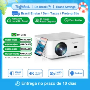 ThundeaL Mini Projetor Portátil TD92 Pro FHD 1080P Full HD Feixe 4K Vídeo WiFi Projetor Android TD92Pro Filme 3D Home Theater