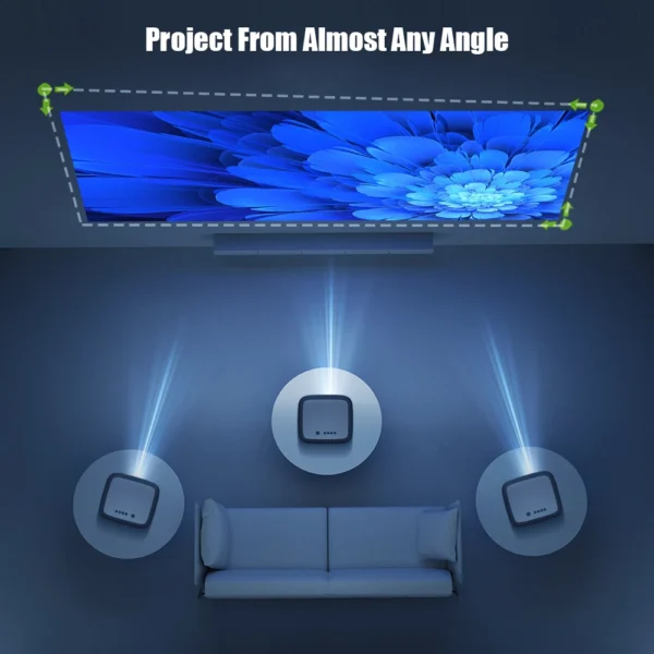 BYINTEK X25 Projetor Full HD 1080P 4K Vídeo 900Ansi Foco Automático WiFi Inteligente Android 9.0 LCD LED Projetores de Vídeo Home Theater - Imagem 4