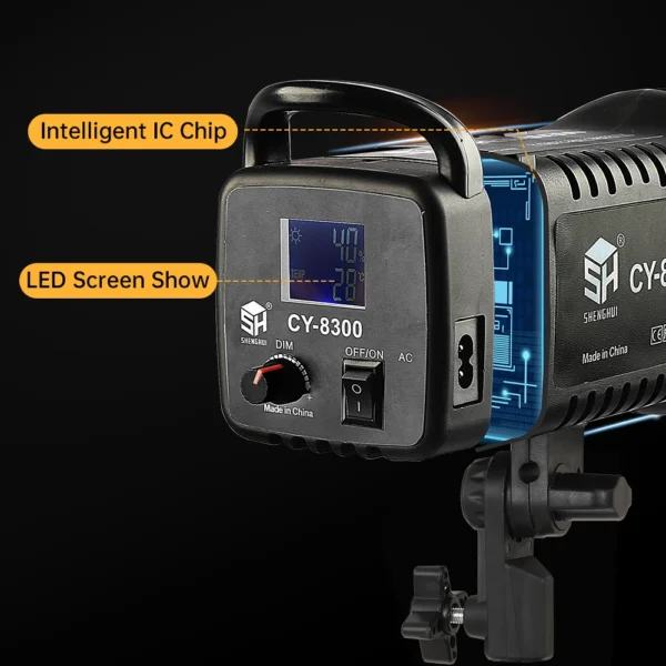 Bowens fotografia led iluminação de vídeo luz do dia-equilibrada lâmpada solar para retrato flash estúdio acessórios youtube ao vivo 110/115w - Imagem 4