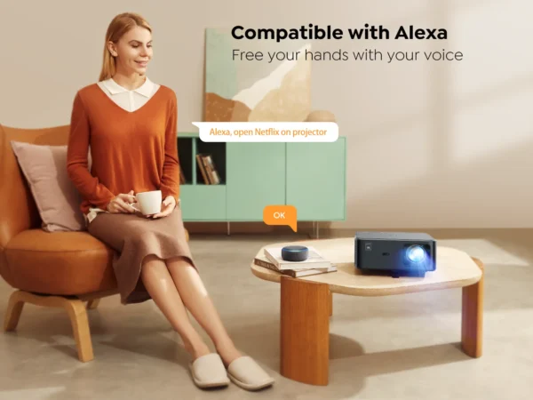 Yaber k2s fhd 1080p projetor bluetooth wifi projetor dolby áudio jbl som 800 ansi lumens nfc foco automático 4k suporte - Imagem 2