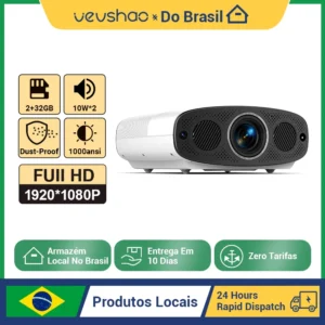 Vevshao a22 projetor full hd 1080p 4k 1000ansi android wifi foco automático 10w * 2 projetor de home theater para vídeo de reunião de escritório