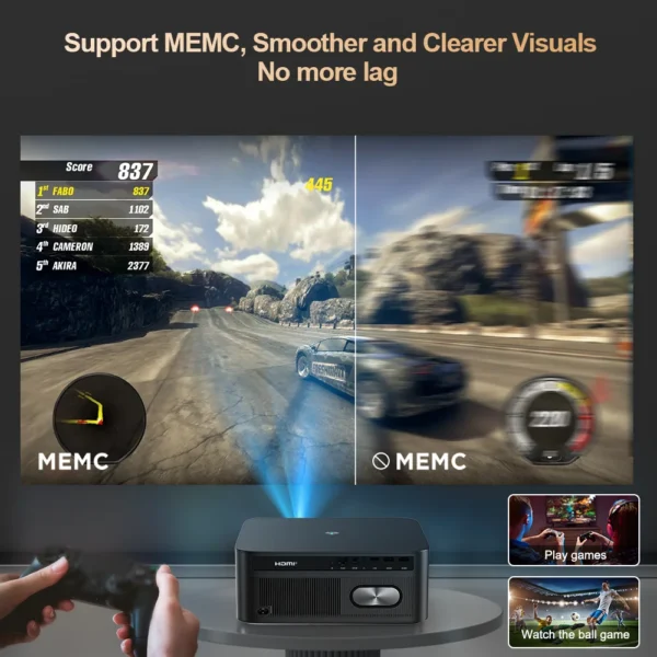 ThundeaL 3000Ansi 4K Projetor Full HD TD98Pro 2G 32G Home Theater WiFi Android Portátil Samrt TV Cinema TD98 Pro Beam Projetor projetor 4k projetor portátil projetor 4k portátil placa de vídeo projetor android tv box - Imagem 4