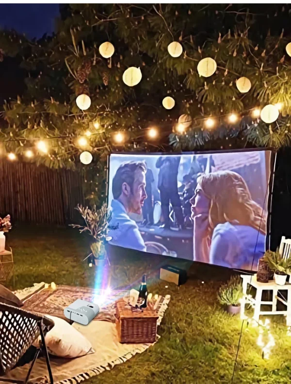 WZATCO-Mini Projetores com Tela Espelhada, Suporte Bluetooth, WiFi, Full HD, 1080P, 4K, LED, Home Theater, DP02W - Imagem 3