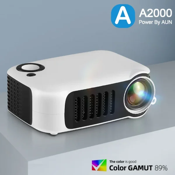 Aun A2000 Projetor Portátil LED Home Theater Projetor Mini Cinema Smart TV Beamer Suporte 1080P Full HD Filme Play mini projetores portátil projetor laser 3D projetor 4k mini projetores portátil projetor laser