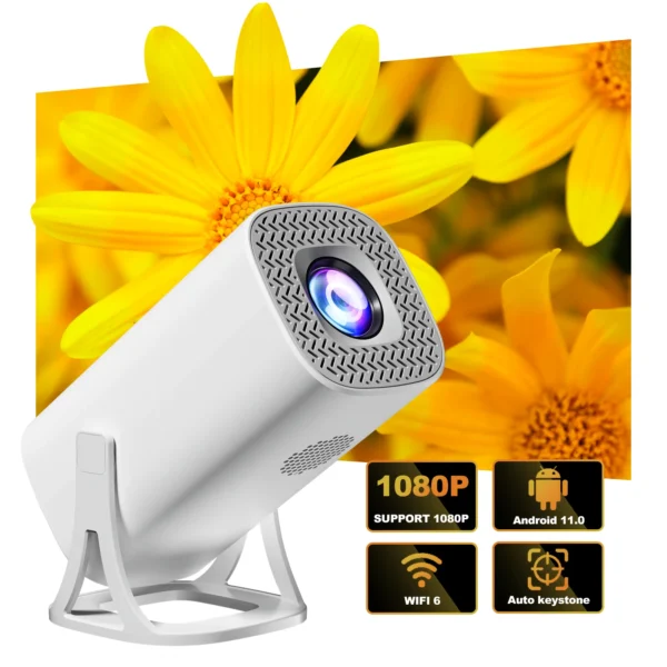 Salange S40 Projetor Inteligente Digital Android11 Suporte 4K 1080P WiFi6 BT5.4 Allwinner H713 1280*720P Auto Keystone Pocket Beamer