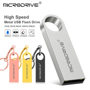 Metal USB 2.0 Flash Drive Pendrive 16GB 32GB 64GB Memory Stick U Disk 128GB Chaveiro Presente