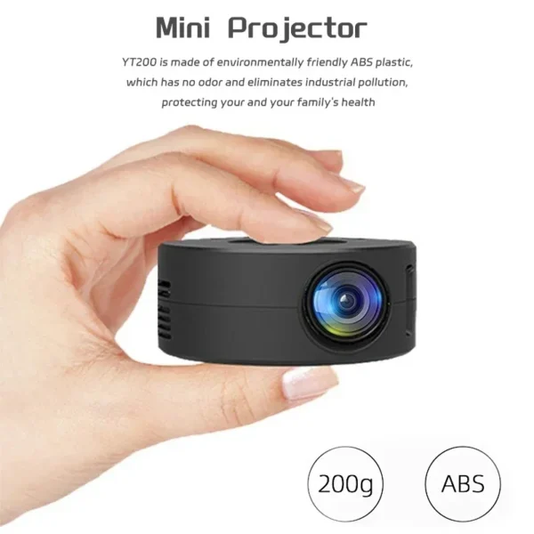 Mini Projetor de Home Theater, 180 ° Ângulo de projeção flexível 1080P USB nativo suporta compartilhamento de tela de smartphone adequado para casa - Imagem 4