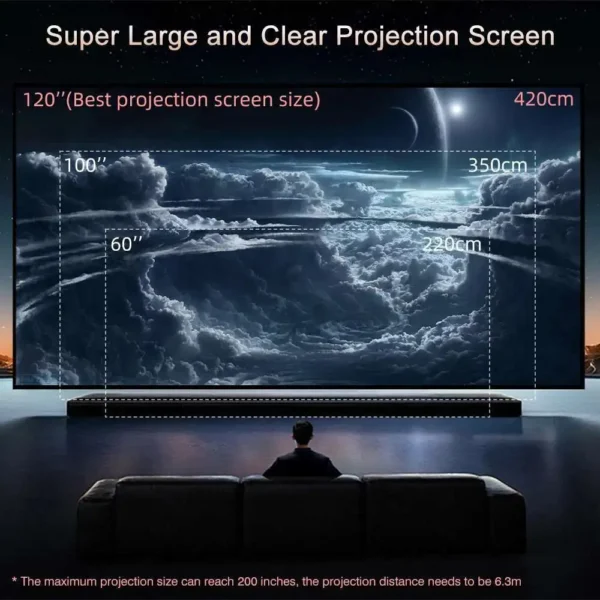 Touyinger Q11W 4K 8K Led Home Theater Eletrônicos Dispositivos de videogame Projetores 5G Projetor de filme Full HD - Imagem 5