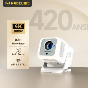 Magcubic foco automático 4k hd 1920*1080p 420ansi projetor portátil android 11 bt5.4 construído 5w alto-falante de alta fidelidade para home theater hy310 x