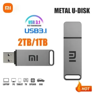 XIAOMI-Pen Drive de Metal Impermeável, Pen Drive de Alta Velocidade, USB 3.1, Memória Tipo C para Computador, Dispositivos de Armazenamento, Original, 2TB, 1TB