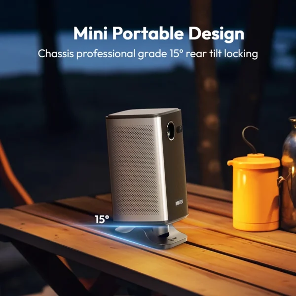 BYINTEK P70X Mini Projetor Portátil com Bateria Embutida 4K Suporte 3D Wifi para Filmes Ao Ar Livre Noite Projetores de Home Theater - Imagem 2