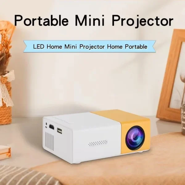 YG300 mini projetor portátil plug-in telefone, plugue USB, home theater LED, adequado para ambientes externos, entretenimento doméstico projetor hy300 - Imagem 2