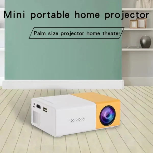 YG300 mini projetor portátil plug-in telefone, plugue USB, home theater LED, adequado para ambientes externos, entretenimento doméstico projetor hy300 - Imagem 4