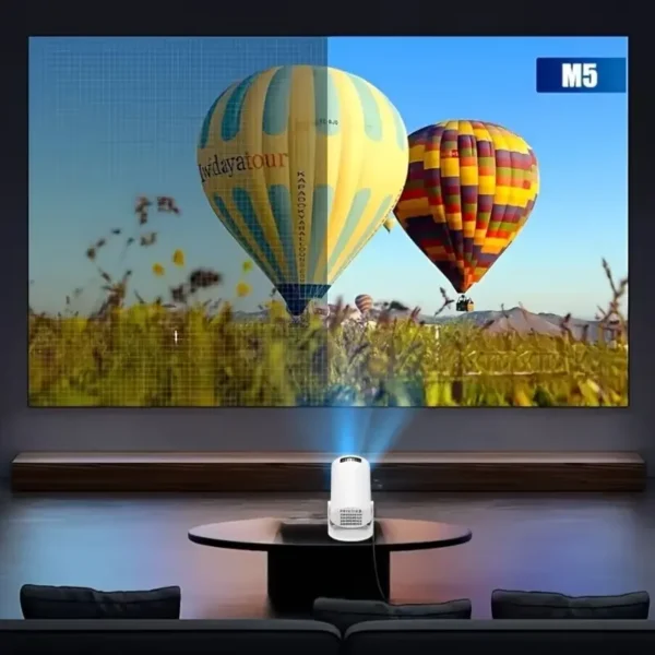 Mini projetor compacto alimentado por USB - HD 1080P, display de filmes e vídeo interno/externo, design de mesa compatível com home theater - Imagem 2