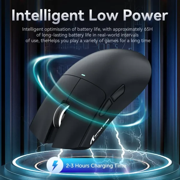 Mouse para jogos ATTACK SHARK X11 com doca recarregável magnética, sensor de jogos PixArt PAW3311 para PC/LAP e-sport - Imagem 5