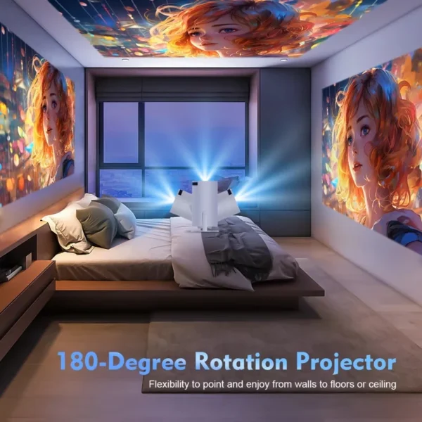 Projetor magcúbico hy300 pro 4k android 11 duplo wifi6 260ansi allwinner h713 bt5.0 1080p 1280*720p cinema em casa projetor ao ar livre - Imagem 4