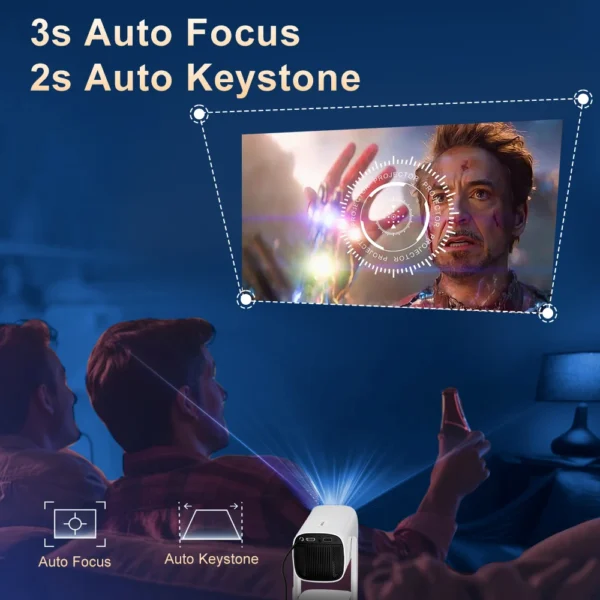 Salange K2 Projetor Inteligente Android11 ​​Embutido 5200mAh Bateria Suporte de Energia Móvel WIFI Bluetooth5.2 Foco Automático Portátil Externo Filme 4K - Imagem 2