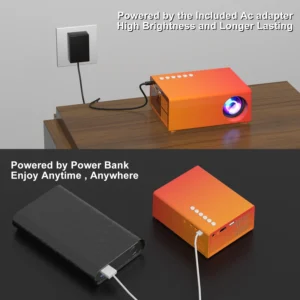 Salange j9c projetor inteligente android9 home theater wifi suporte banco de potência do telefone móvel 720p atualização filme ao ar livre yg300 crianças presente
