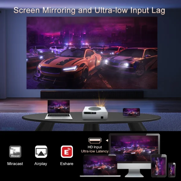 Touyinger Q11 Full Hd Android 12 Projetor 4K 8K Projetor de filmes 28000 lumens 3 + 64G Projetores para dispositivos de jogos de home theater - Imagem 3