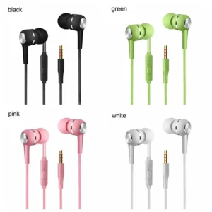 Fones de ouvido com fio 3.5mm, intra-auriculares esportivos, graves, celular, fone de ouvido estéreo com microfone, controle de volume, música