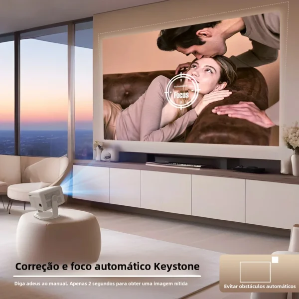 Magcubic 650ANSI L018 4K Projetor Portátil Nativo 1080P Foco Automático Correção Keystone Android 11 BT5.2 WIFI6 360 ° Cinema em casa - Imagem 2